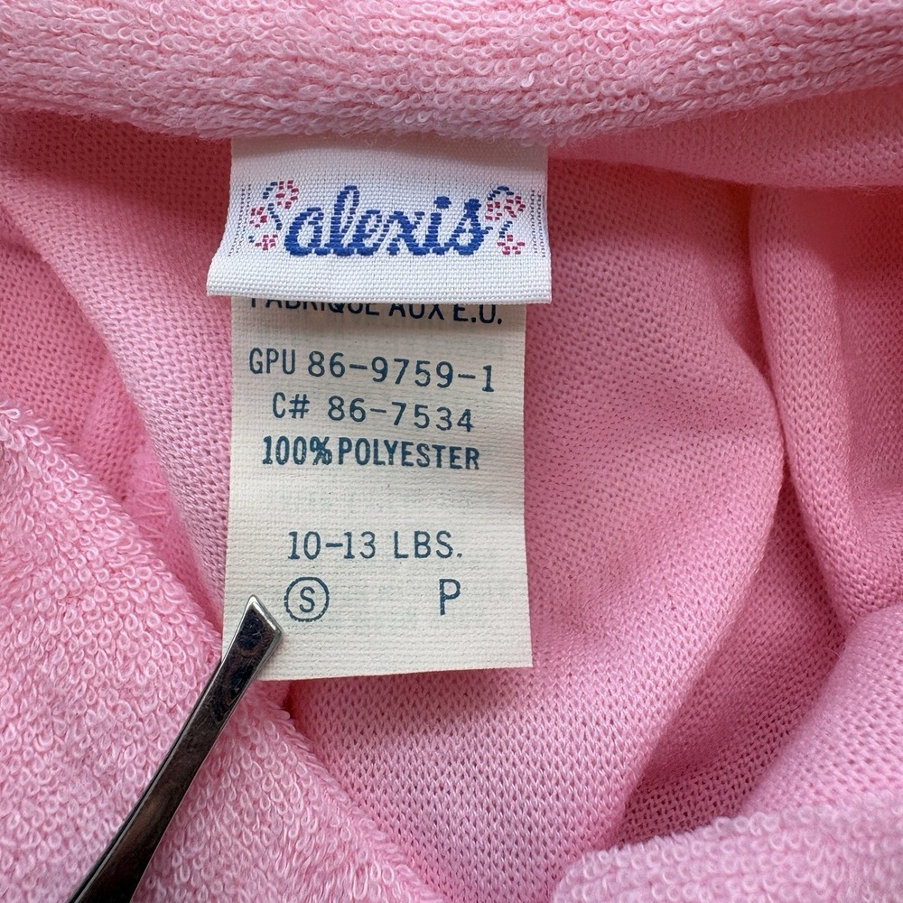 NWT Vintage Alexis Tiny Tulip Collection Baby Sleeper 10-13 lbs Pink USA - Picture 6 of 8